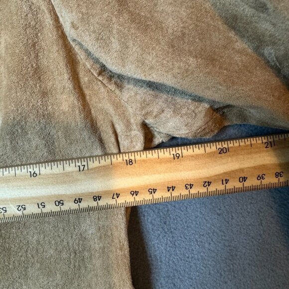 Ricki's Women's Suede Genuine Leather Lined Jacket Tan Buttons Pockets Sz M - Picture 9 of 10